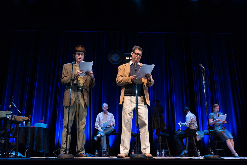 Radio Theater Actors at Mic Photo by Carl Dawson